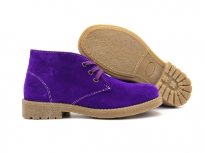 Botine femei Lui Shoes, cod 2B50, seria CREP, mov, piele naturala