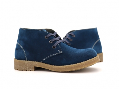 Botine femei Lui Shoes, cod 2B57, seria CREP, turcoaz, piele naturala