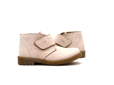 Ghete copii Lui Shoes, cod 3G2193, seria CREP SKY, roz pal, piele naturala