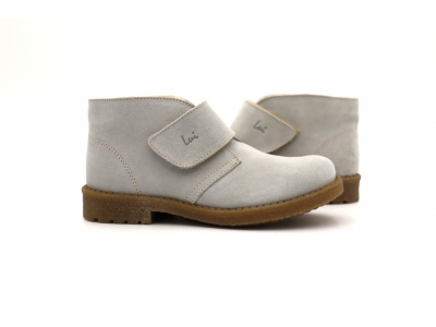 Ghete copii Lui Shoes, cod 3G2208, seria CREP SKY, gri deschis, piele naturala