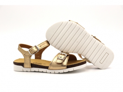 Sandale copii fete Lui Shoes, cod 6S164, seria ELSA, auriu, piele naturala