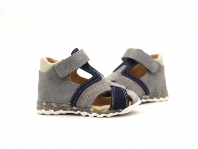 Sandale copii Lui Shoes, cod 3S297, seria SIMBA, gri, piele naturala