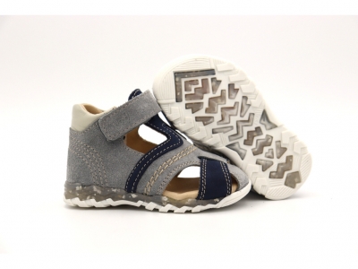 Sandale copii Lui Shoes, cod 3S297, seria SIMBA, gri, piele naturala