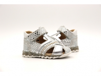 Sandale copii Lui Shoes, cod 3S312, seria SIMBA, argintiu, piele naturala