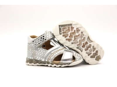 Sandale copii Lui Shoes, cod 3S312, seria SIMBA, argintiu, piele naturala