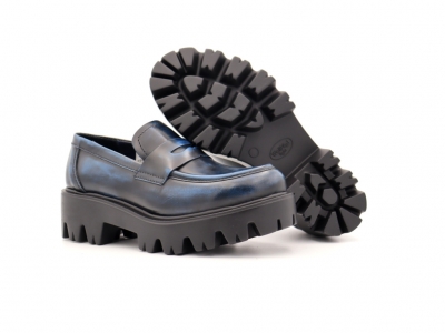 Pantofi femei Lui Shoes, cod 2P431, seria LORI, bleumarin, piele naturala