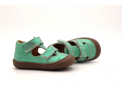 Sandale copii Lui Shoes, cod 3S321, seria NATUR FLEX, verde, piele naturala