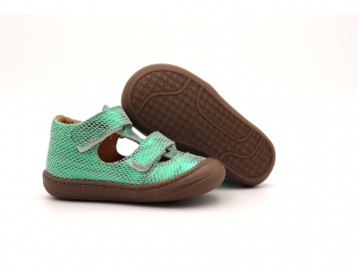 Sandale copii Lui Shoes, cod 3S321, seria NATUR FLEX, verde, piele naturala