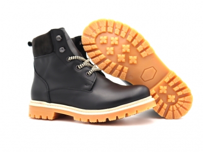 Ghete copii Lui Kids, cod 3G2237, seria TIMMY, negru, piele naturala