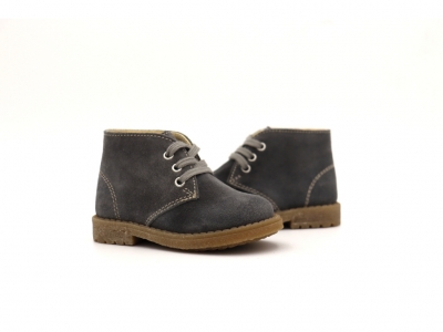 Ghete copii Lui Kids, cod 3G2238, seria CREP, gri, piele naturala