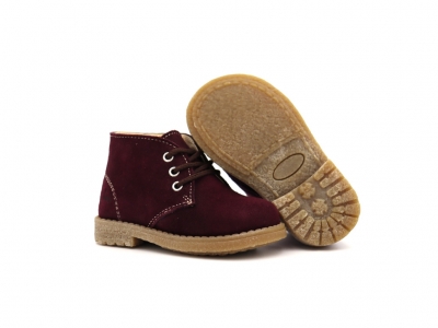 Ghete copii Lui Kids, cod 3G2250, seria CREP, bordo, piele naturala