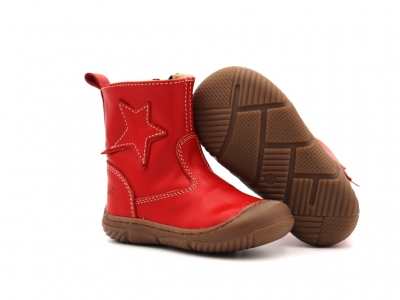 Cizme copii Lui Kids, cod 3C361, seria VICHY, rosu, piele naturala