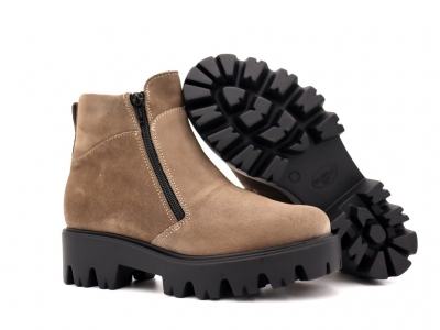 Botine femei Lui Shoes, cod 2B90, seria SMILE, bej, piele naturala