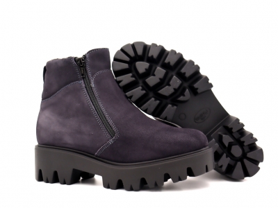 Botine femei Lui Shoes, cod 2B92, seria SMILE, gri, piele naturala