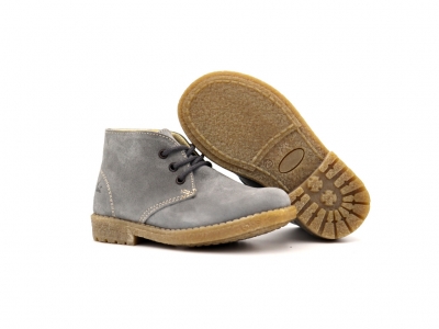 Ghete copii Lui Shoes, cod 3G2312, seria CREP, gri, piele naturala