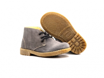 Ghete copii Lui Shoes, cod 3G2316, seria CREP, gri deschis, piele naturala
