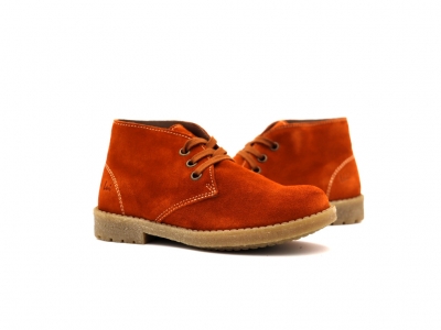 Ghete copii Lui Shoes, cod 3G2322, seria CREP, caramiziu, piele naturala