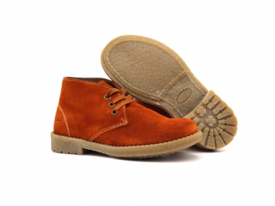 Ghete copii Lui Shoes, cod 3G2322, seria CREP, caramiziu, piele naturala