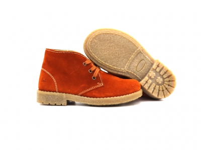 Ghete copii Lui Kids, cod 3G2335, seria CREP, caramiziu, piele naturala