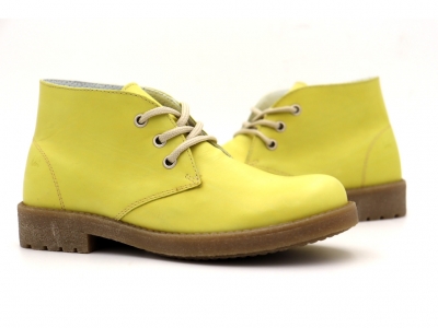 Ghete femei Lui Shoes, cod 2G959, seria CREP, galben, piele naturala