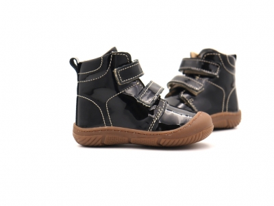 Ghete copii Lui Shoes, cod 3G2346, seria ZOOM, negru, piele naturala