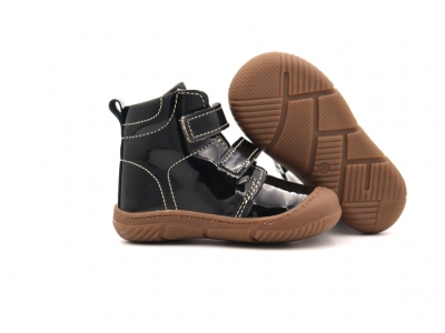 Ghete copii Lui Shoes, cod 3G2346, seria ZOOM, negru, piele naturala