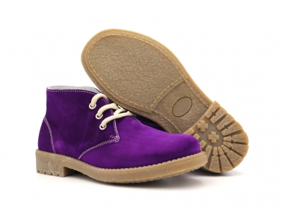 Ghete femei Lui Shoes, cod 2G985, seria CREP, mov, piele naturala