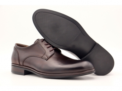 Pantofi barbati Lui Shoes, cod 1P556, seria ALAN P, maro inchis, piele naturala