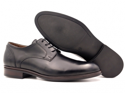 Pantofi barbati Lui Shoes, cod 1P560, seria ALAN P, negru, piele naturala