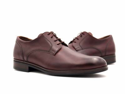 Pantofi barbati Lui Shoes, cod 1P561, seria ALAN P, bordo, piele naturala