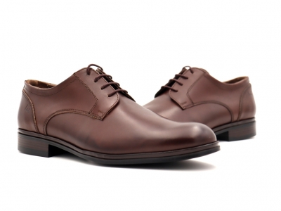Pantofi barbati Lui Shoes, cod 1P562, seria ALAN P, maro inchis, piele naturala