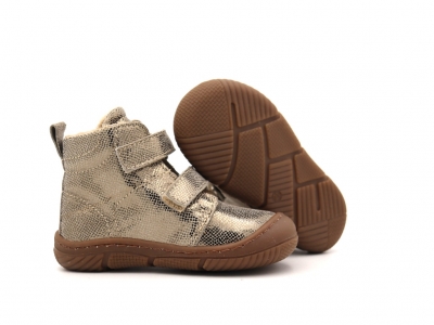 Ghete copii Lui Kids, cod 3G2350, seria ZOOM, bronz, piele naturala