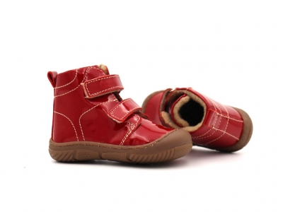 Ghete copii Lui Kids, cod 3G2358, seria ZOOM, rosu, piele naturala