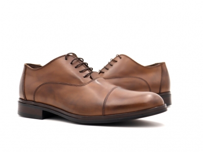 Pantofi barbati Lui Shoes, cod 1P563, seria ROSSO STAMPO, maro, piele naturala