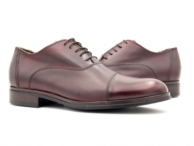 Pantofi barbati Lui Shoes, cod 1P564, seria ROSSO STAMPO, maro inchis, piele naturala