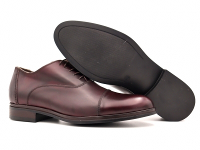 Pantofi barbati Lui Shoes, cod 1P564, seria ROSSO STAMPO, maro inchis, piele naturala