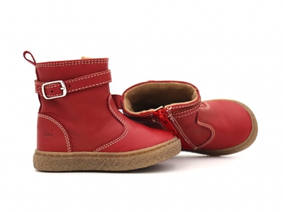 Cizme copii Lui Kids, cod 3C376, seria RITA, grena, piele naturala