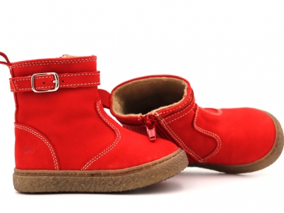 Cizme copii Lui Kids, cod 3C378, seria RITA, rosu, piele naturala