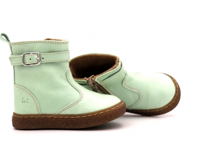 Cizme copii Lui Kids, cod 3C383, seria RITA, verde pal, piele naturala