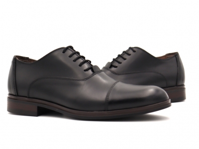 Pantofi barbati Lui Shoes, cod 1P567, seria ROSSO STAMPO, negru, piele naturala