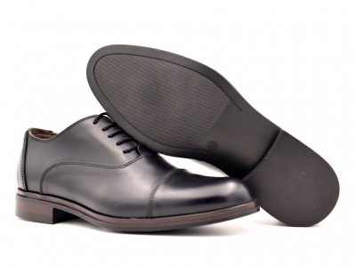 Pantofi barbati Lui Shoes, cod 1P567, seria ROSSO STAMPO, negru, piele naturala