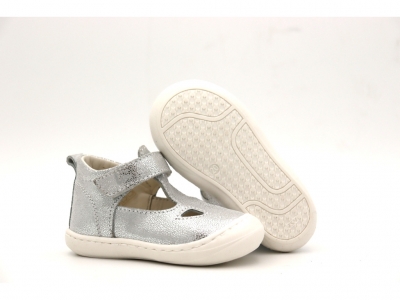 Pantofi copii Lui Kids, cod 3P63, seria FIRST, argintiu, piele naturala