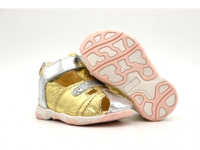 Sandale copii Lui Kids, cod 3S335, seria SIMBA, auriu, piele naturala