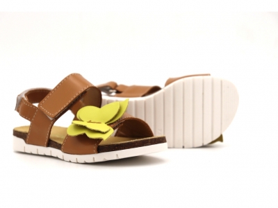 Sandale copii Lui Kids, cod 3S352, seria ELSA SKY, maro deschis, piele naturala