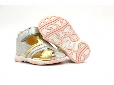 Sandale copii Lui Kids, cod 3S372, seria SIMBA, argintiu, piele naturala