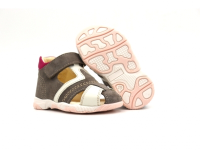 Sandale copii Lui Kids, cod 3S373, seria SIMBA, gri, piele naturala