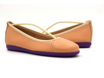 Pantofi femei Lui Kids, cod 2P439, seria RAINBOW, bej, piele naturala