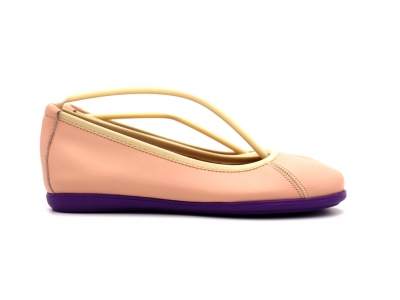Pantofi femei Lui Shoes, cod 2P443, seria RAINBOW, roz pal, piele naturala