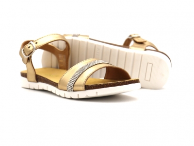 Sandale femei Lui Shoes, cod 2S674, seria ELSA, auriu, piele naturala