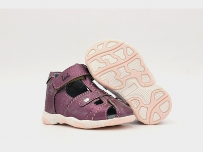 Sandale copii fete Lui Kids, cod 6S169, seria SIMBA, mov, piele naturala